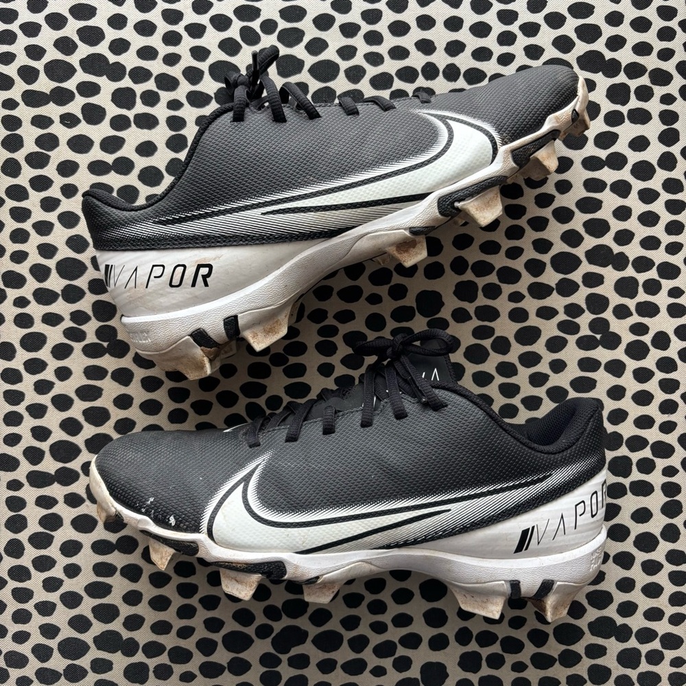 Nike Vapor Black and White Cleats, used